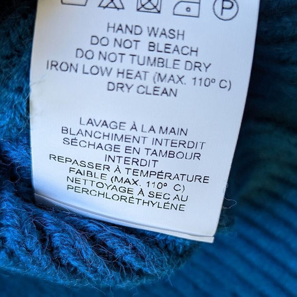 Deluc Oversized Cropped Sweater Vest Bellini Turtleneck Women's sz S in Petrol - Picture 11 of 11